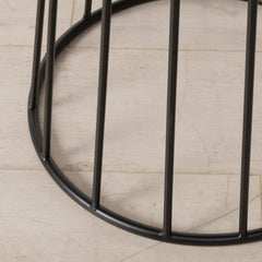 Masa de dining rotunda neagra din metal Ø75 cm Cinderella Boltze