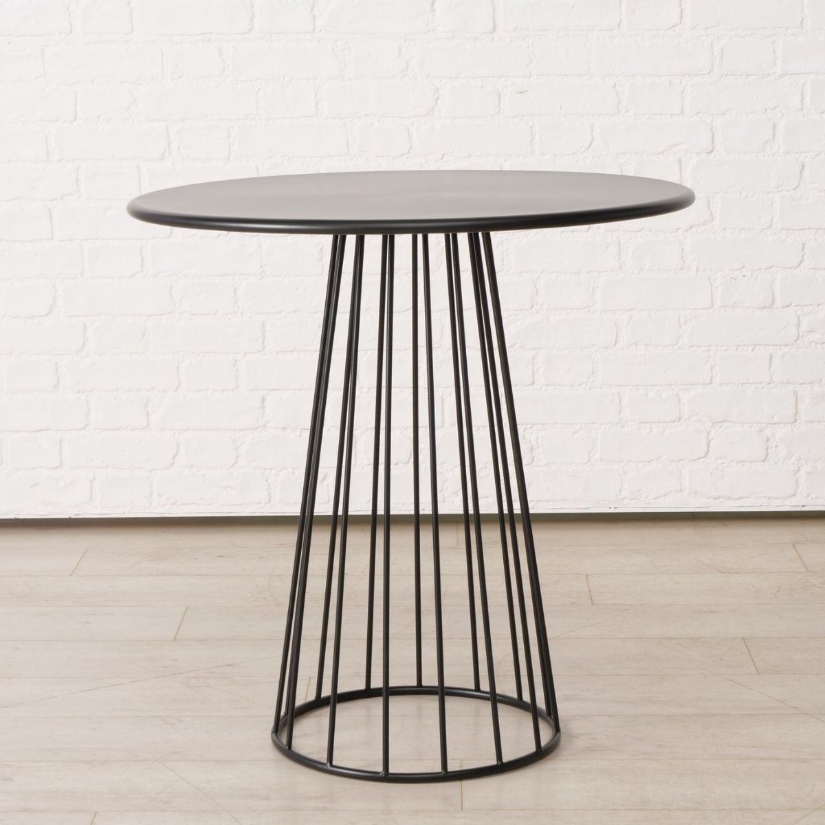 Masa de dining rotunda neagra din metal Ø75 cm Cinderella Boltze, 4, hectarul.ro