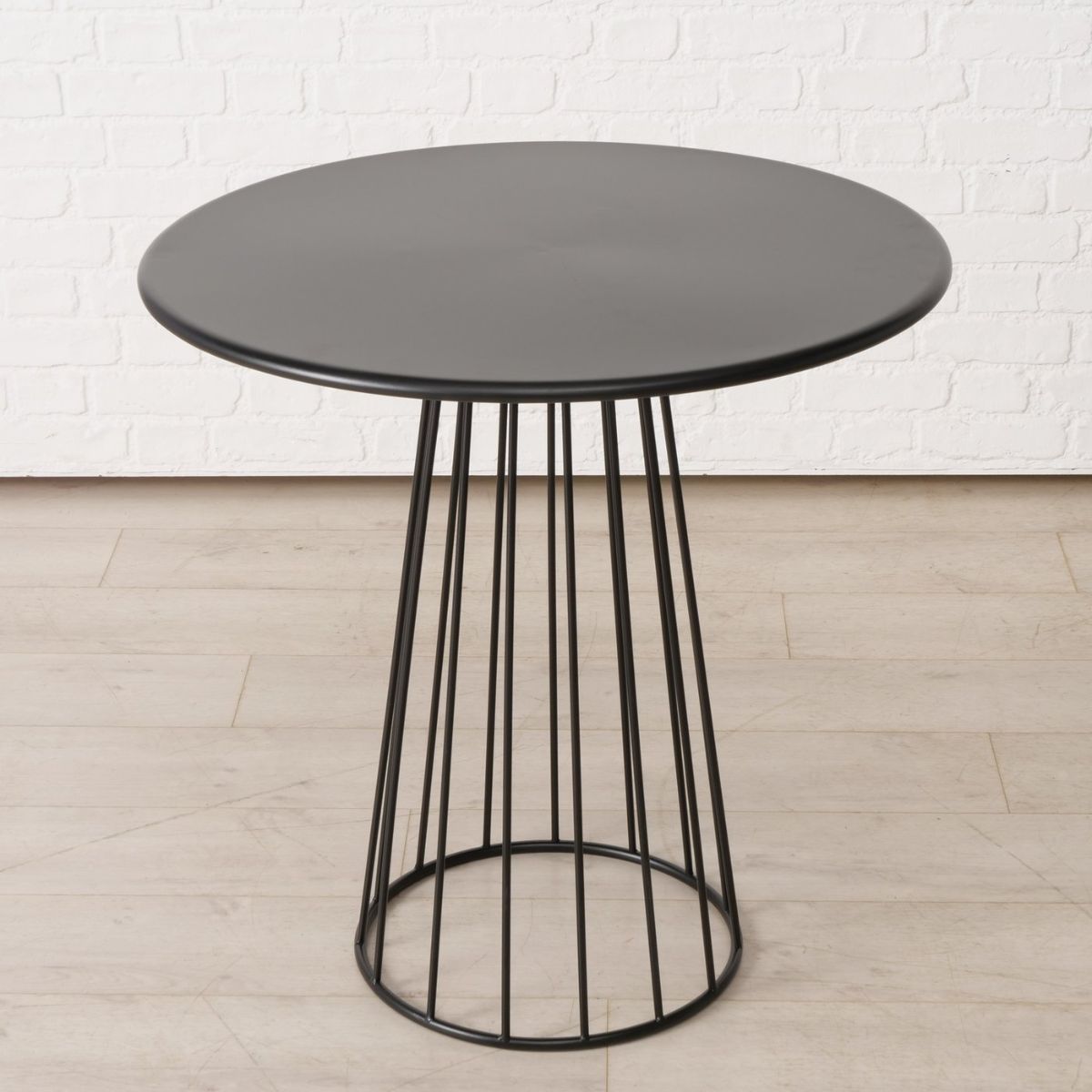 Masa de dining rotunda neagra din metal Ø75 cm Cinderella Boltze, 5, hectarul.ro