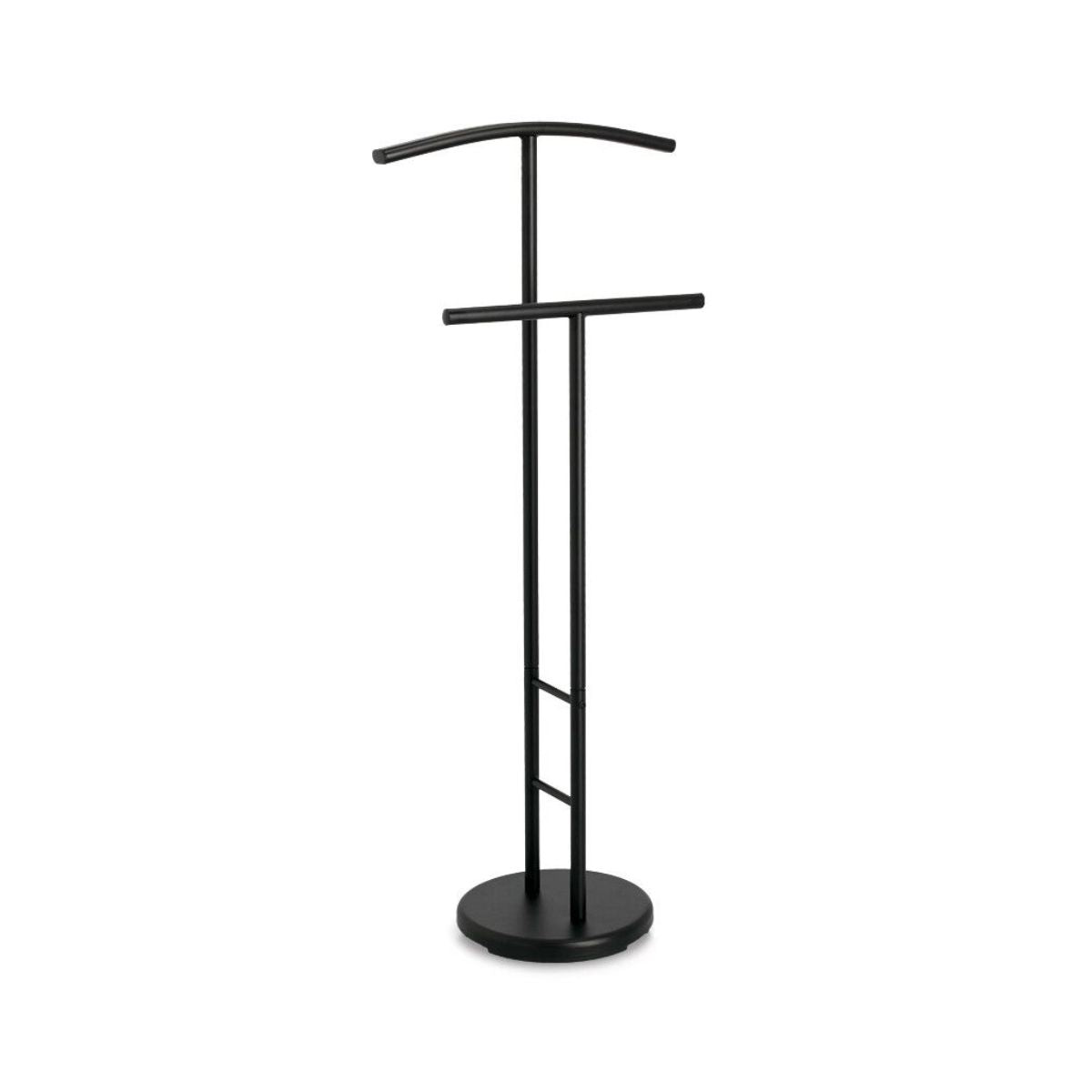 Valet de haine negru din metal, 114 cm, Valet Stand Zeller
