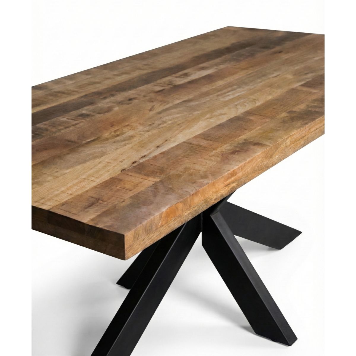 Masa de dining din lemn de mango 180x90 cm Veda Star Haro, 4, hectarul.ro