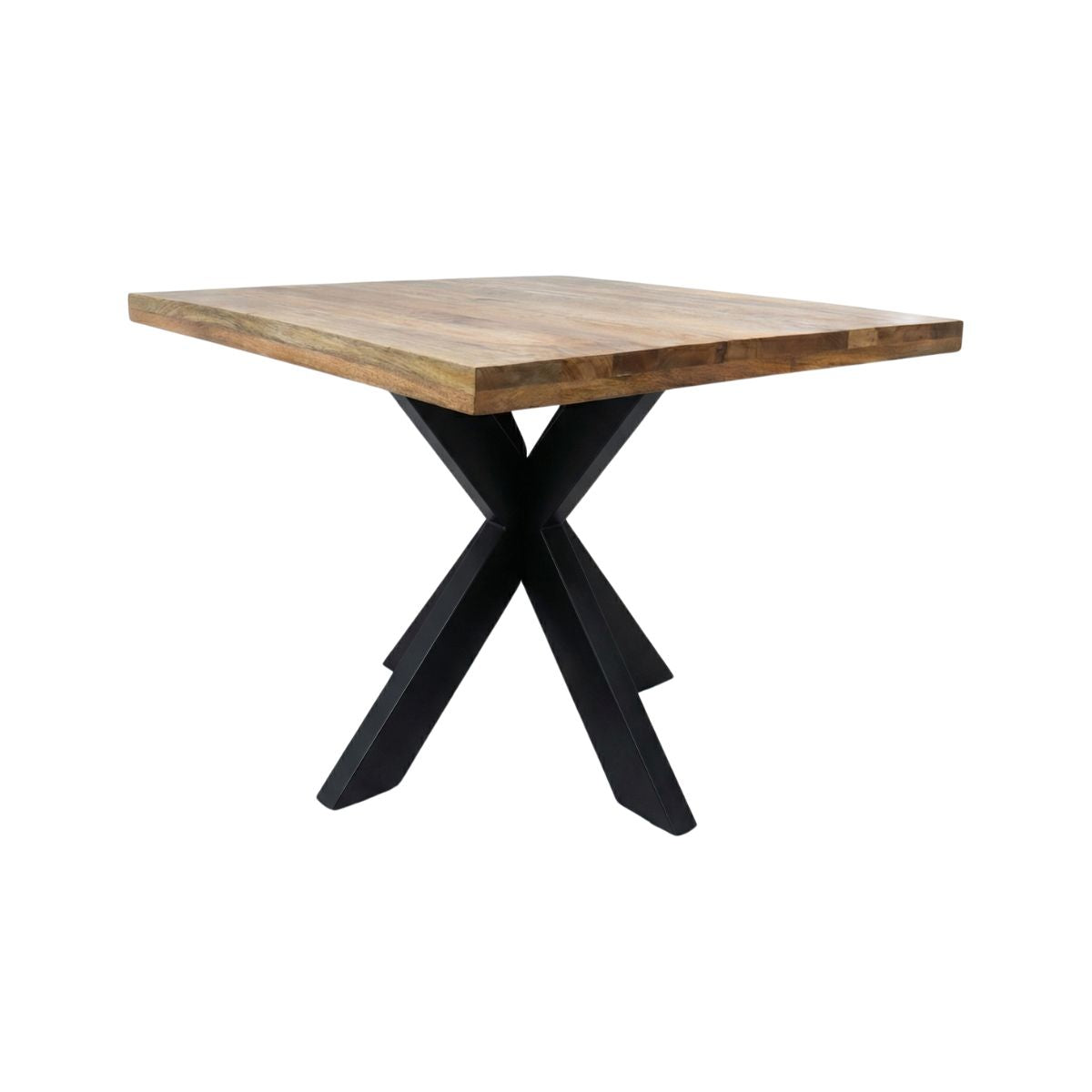 Masa de dining patrata din lemn de mango 120x120 cm Amani Star Haro, 8, hectarul.ro