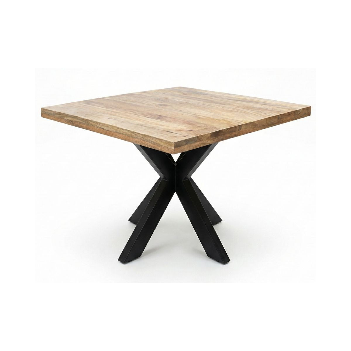 Masa de dining patrata din lemn de mango 120x120 cm Amani Star Haro, 9, hectarul.ro