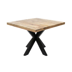 Masa de dining patrata din lemn de mango 120x120 cm Amani Star Haro