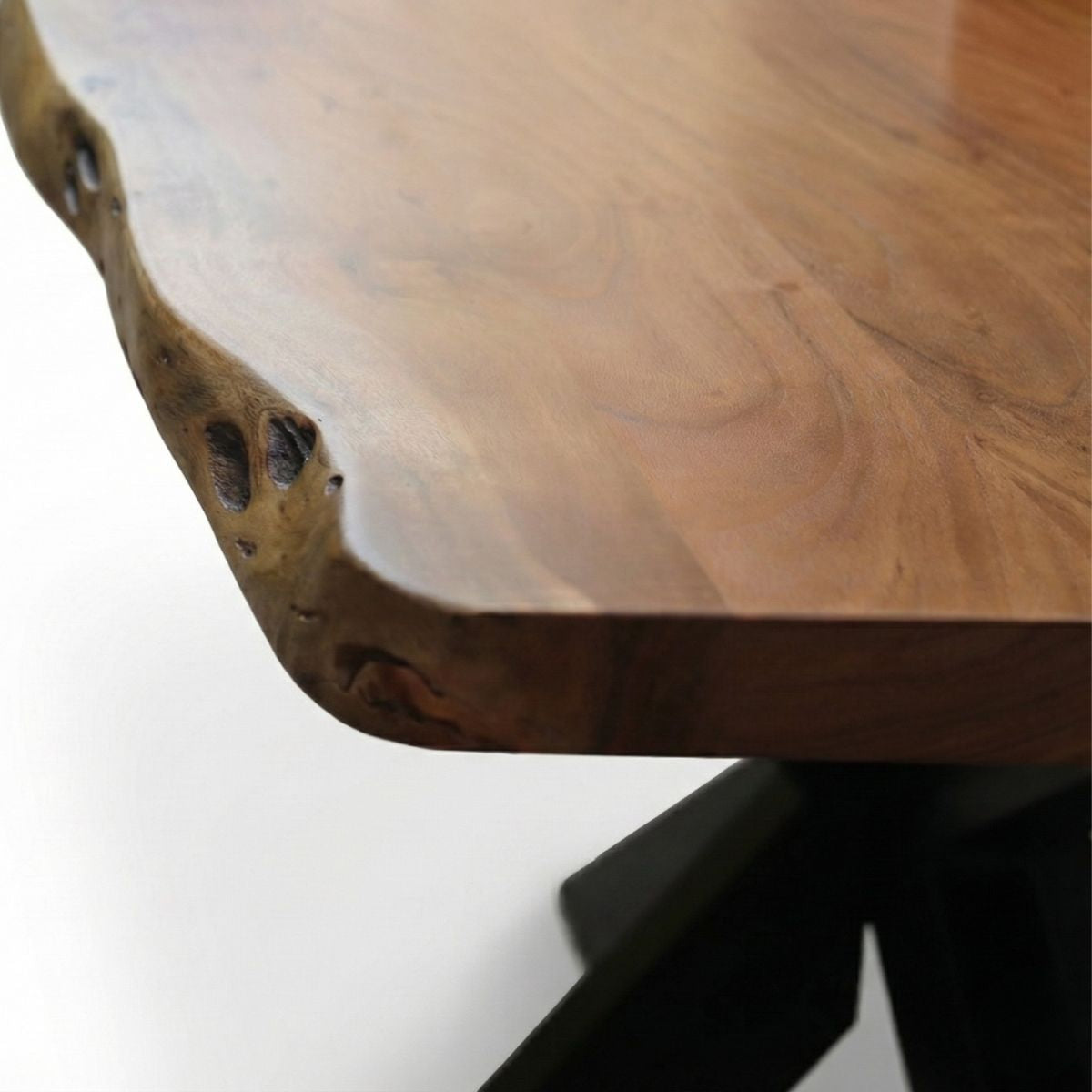 Masa de dining din lemn de acacia 180x90 cm Bandra Star Live Edge Haro, 9, hectarul.ro