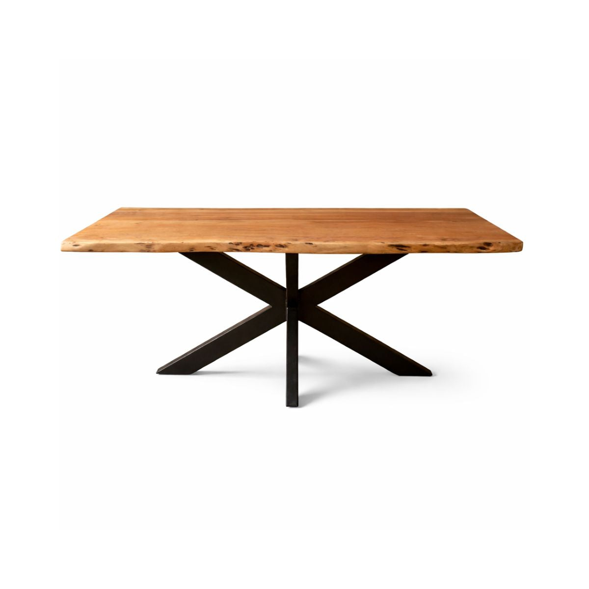 Masa de dining din lemn de acacia 180x90 cm Bandra Star Live Edge Haro, 5, hectarul.ro