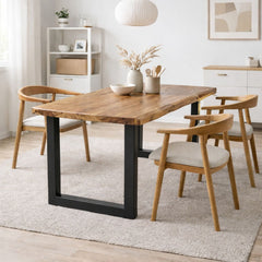 Masa de dining din lemn de mango 140x90 cm Tropical U Live Edge Look Haro