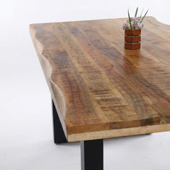 Masa de dining din lemn de mango 140x90 cm Tropical U Live Edge Look Haro