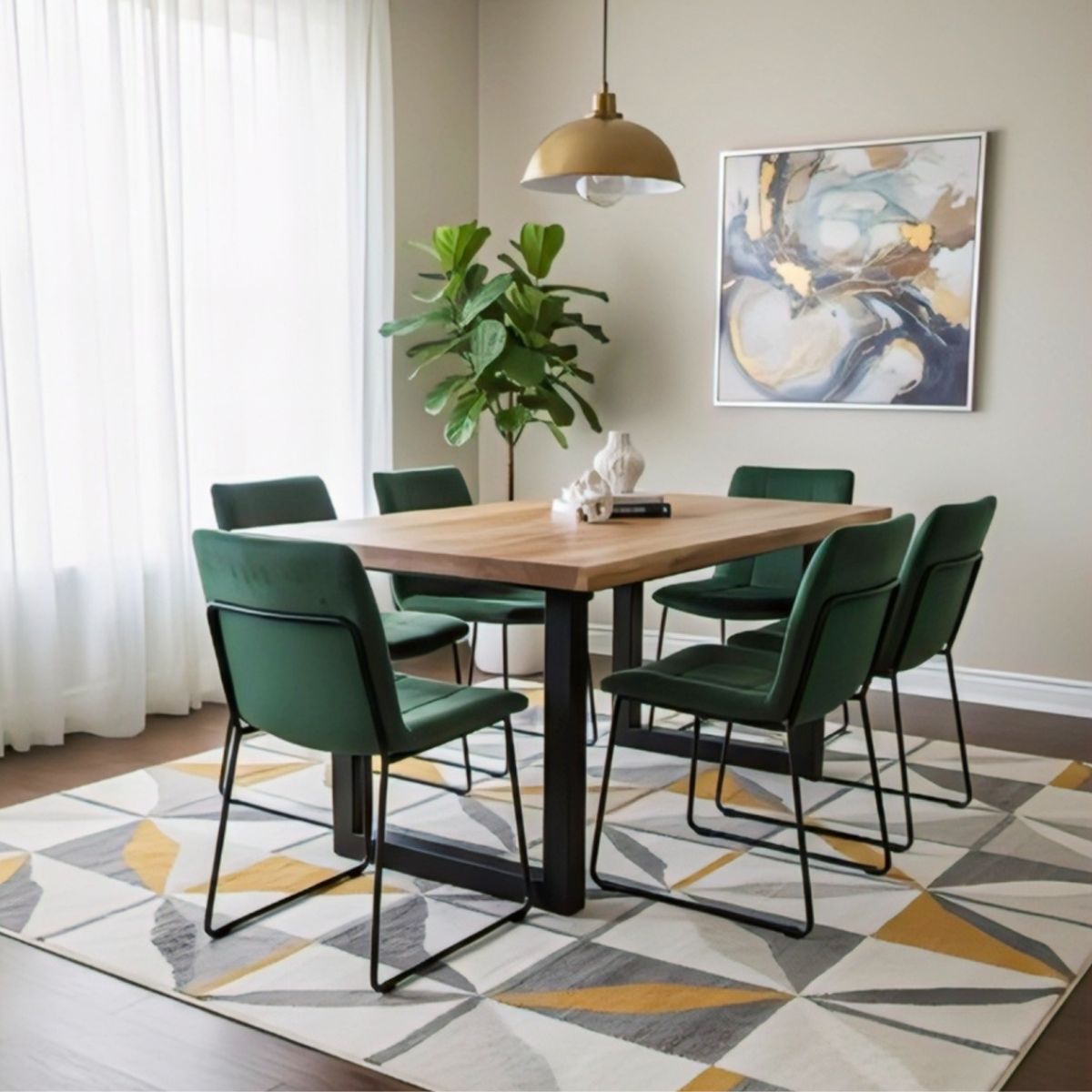 Masa de dining din lemn de mango 140x90 cm Tropical U Live Edge Look Haro, 8, hectarul.ro