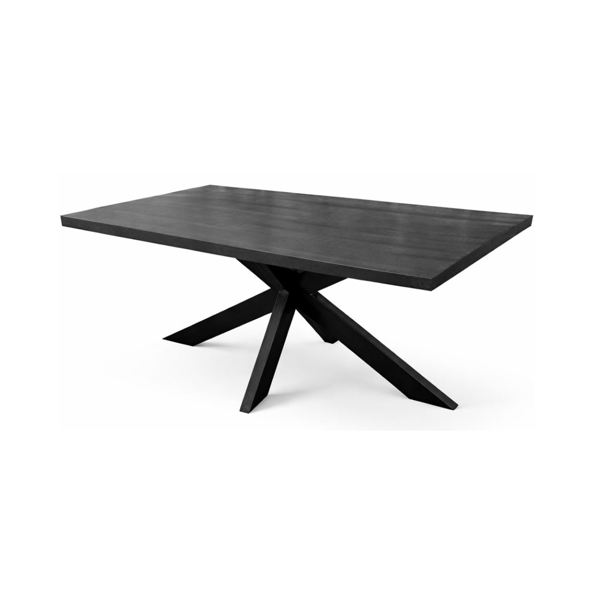 Masa de dining neagra 180x90 cm din lemn de mango Chakra Star Haro, 3, hectarul.ro