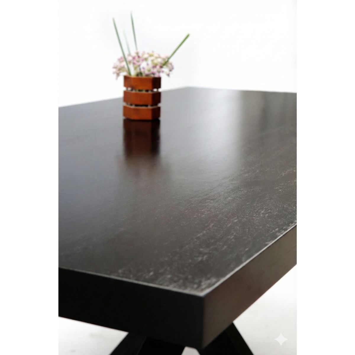 Masa de dining neagra 180x90 cm din lemn de mango Chakra Star Haro, 7, hectarul.ro