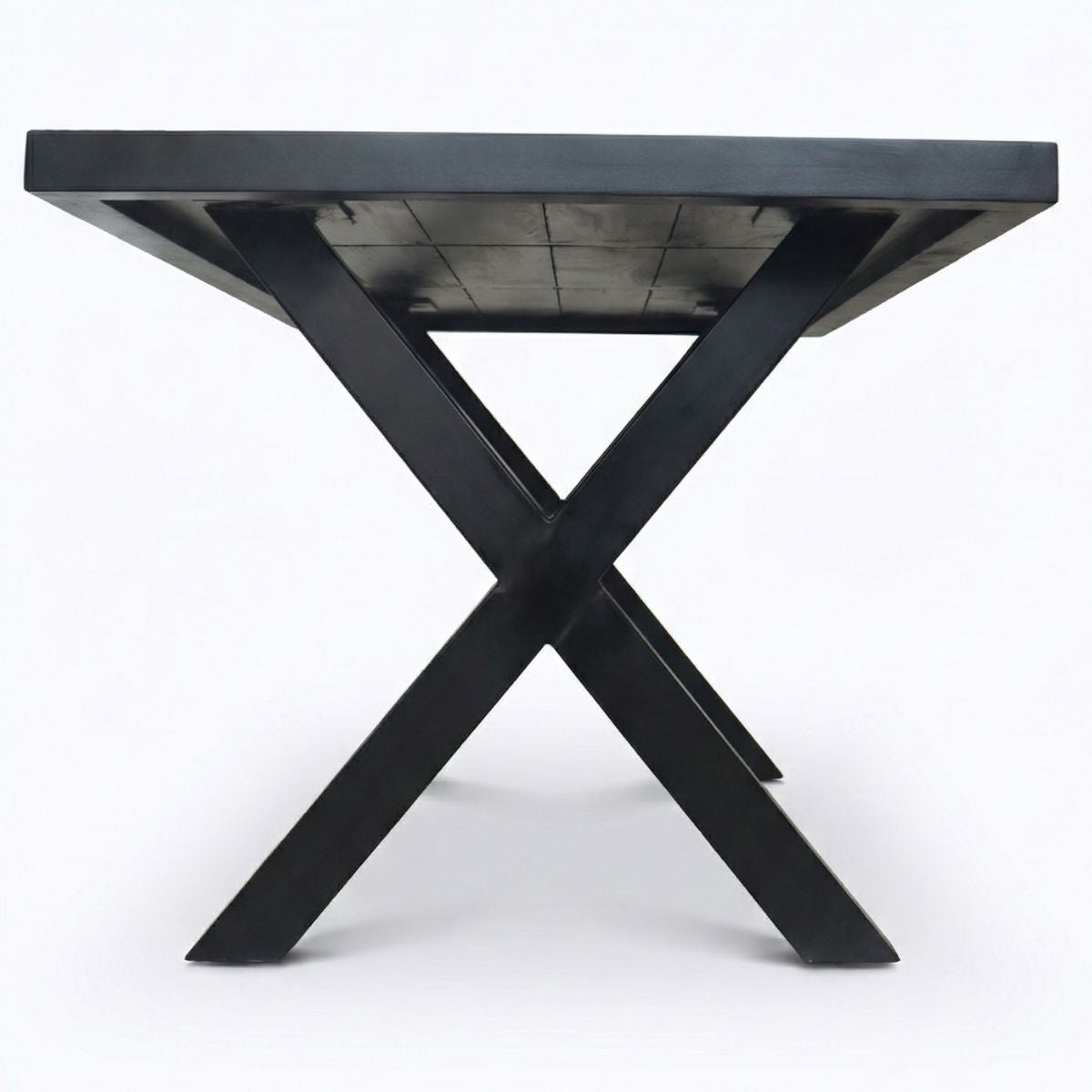 Masa de dining neagra 140x90 cm din lemn de mango Chakra X Haro, 4, hectarul.ro