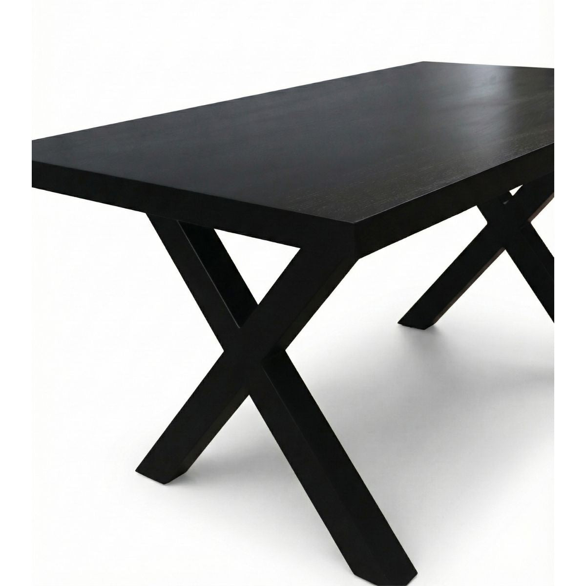 Masa de dining neagra 140x90 cm din lemn de mango Chakra X Haro, 3, hectarul.ro