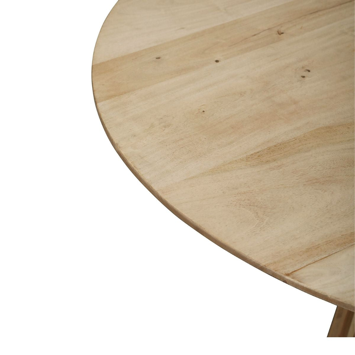Masa de dining rotunda Ø120 cm maro natur din lemn de mango Altamira Haro, 6, hectarul.ro