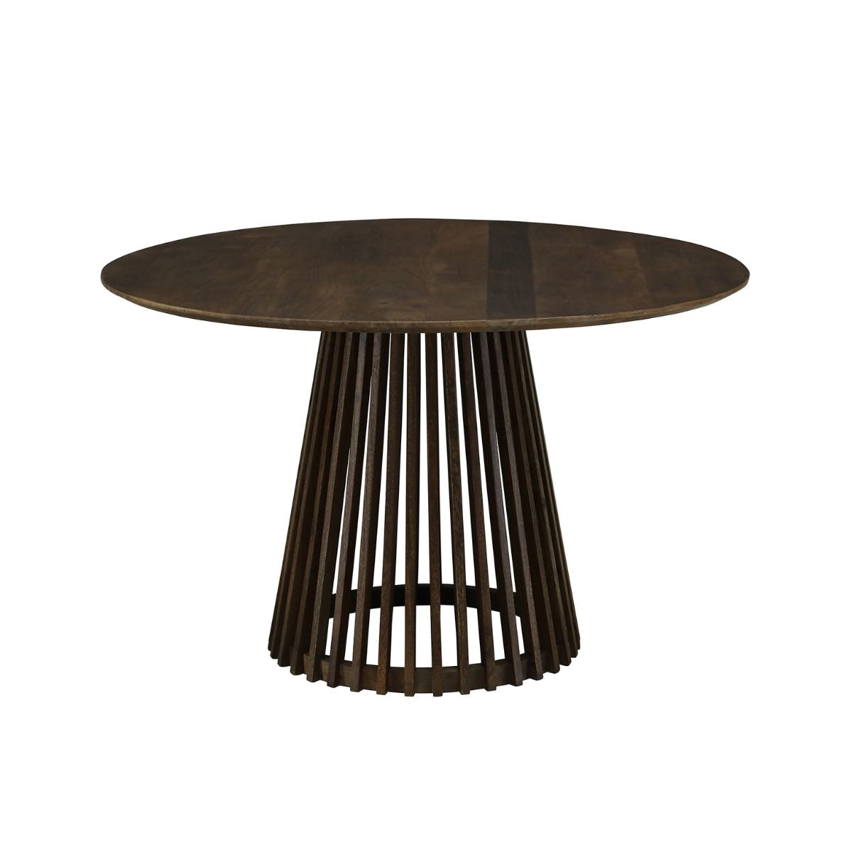 Masa de dining rotunda Ø120 cm maro inchis din lemn de mango Altamira Haro
