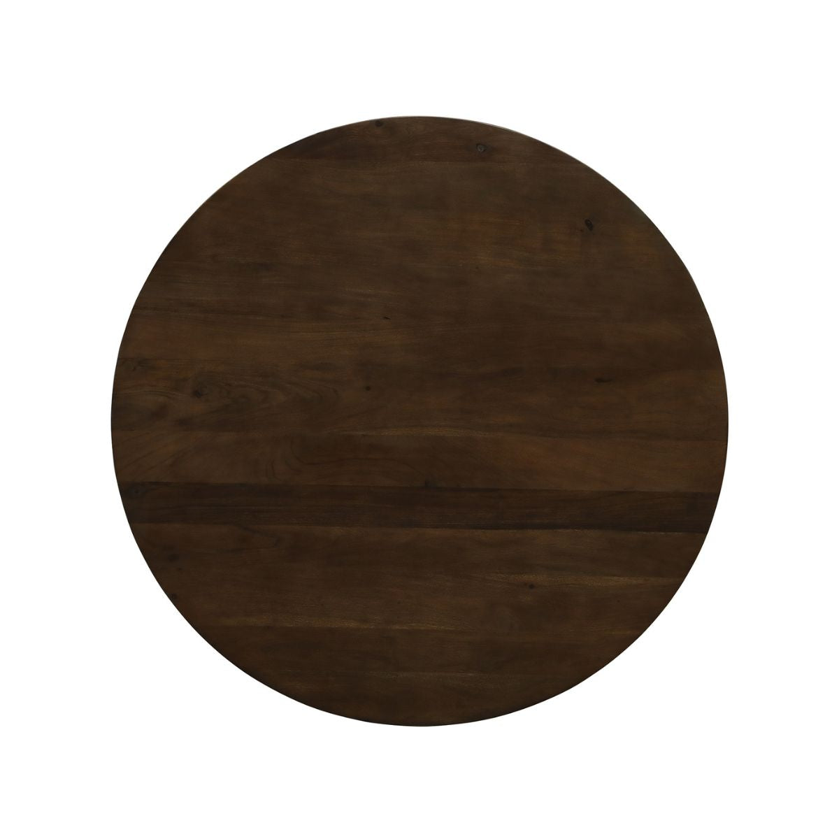 Masa de dining rotunda Ø120 cm maro inchis din lemn de mango Altamira Haro, 4, hectarul.ro
