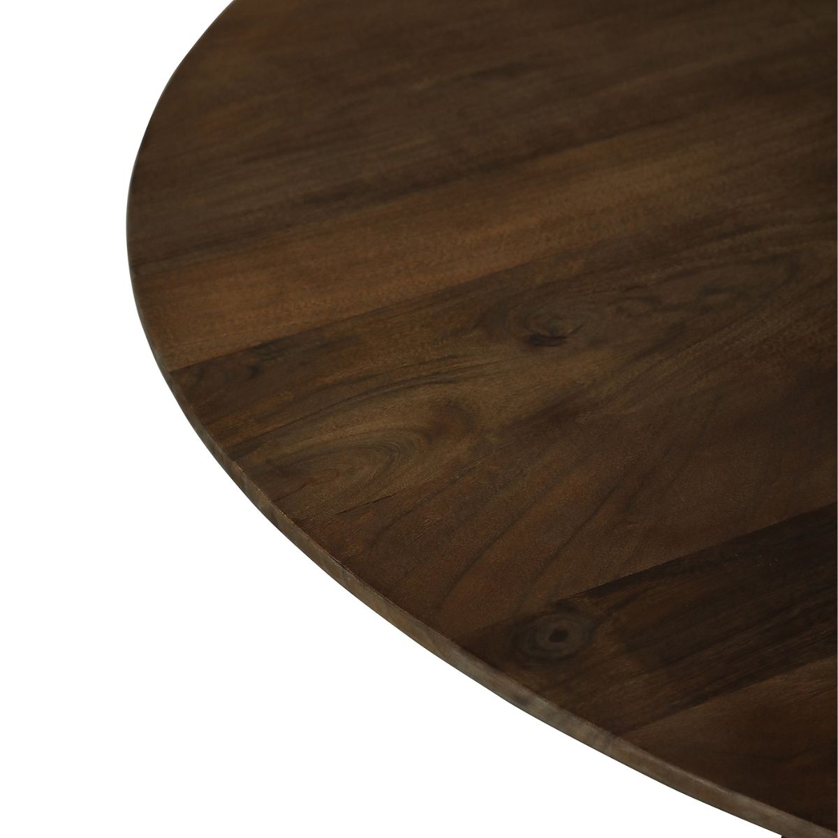 Masa de dining rotunda Ø120 cm maro inchis din lemn de mango Altamira Haro, 5, hectarul.ro