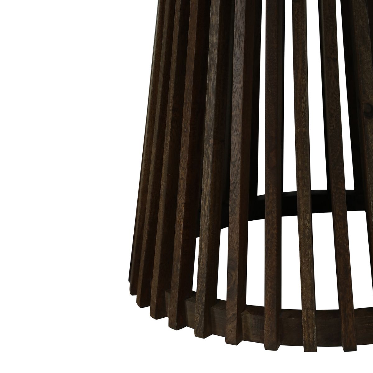 Masa de dining rotunda Ø120 cm maro inchis din lemn de mango Altamira Haro, 6, hectarul.ro