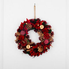 Coronita de Craciun Ø30 cm rosu/auriu cu mere MagicHome