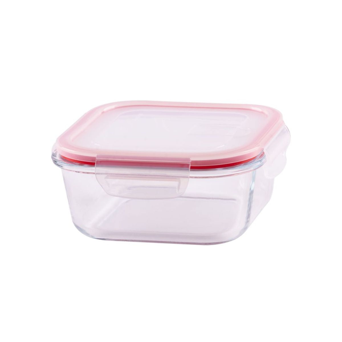 Caserola patrata 750 ml din sticla borosilicata cu capac BSG1 MagicHome, roz, 1, hectarul.ro