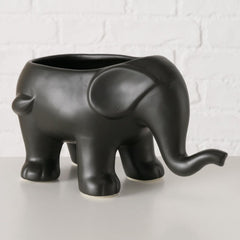 Suport decorativ pentru ghiveci negru din portelan 25x14,5 cm Elefanto Boltze