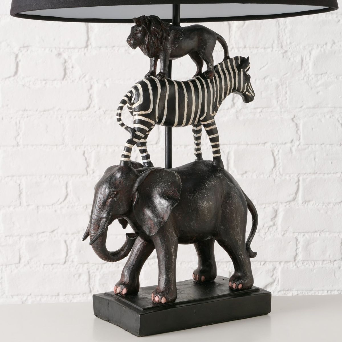 Veioza 64,5 cm neagra din polirasina si plastic Zumo Boltze, 3, hectarul.ro