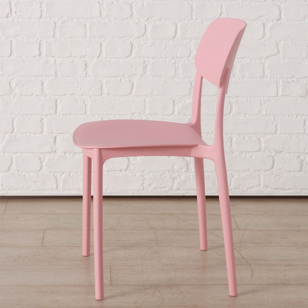 Scaun de bucatarie roz pastel din plastic Primus Boltze, 3, hectarul.ro