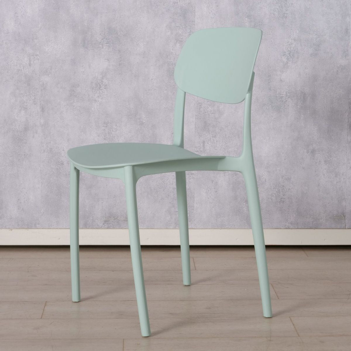 Scaun de bucatarie verde pastel din plastic Primus Boltze, 2, hectarul.ro