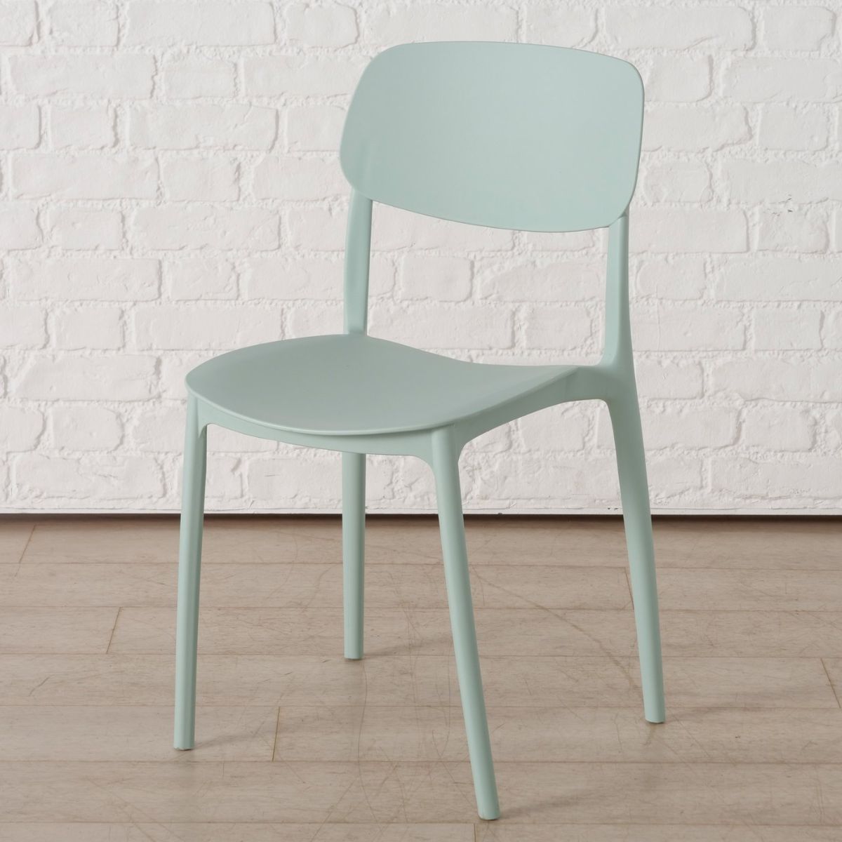 Scaun de bucatarie verde pastel din plastic Primus Boltze, 4, hectarul.ro