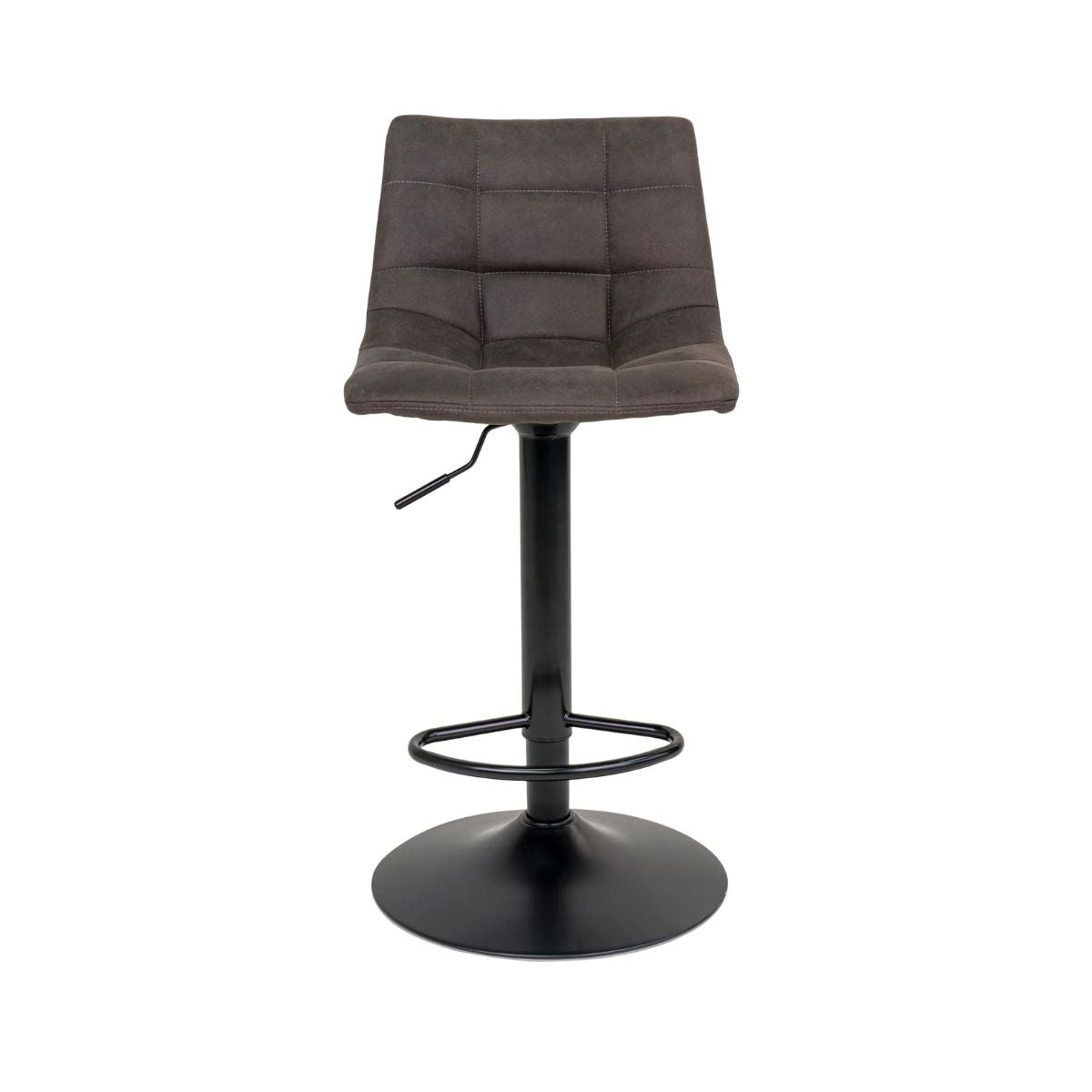 Scaun de bar gri inchis/negru din microfibra si otel Middelfart House Nordic, 5, hectarul.ro