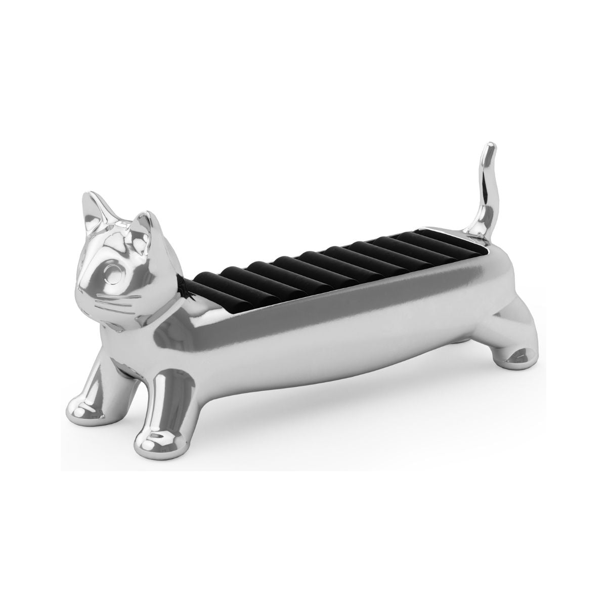 Suport pentru bijuterii, din metal si catifea, Ali Cat Umbra, 9, hectarul.ro