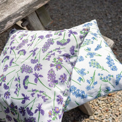 Perna de exterior 49x49 cm cu flori violet, poliester, Esschert Design