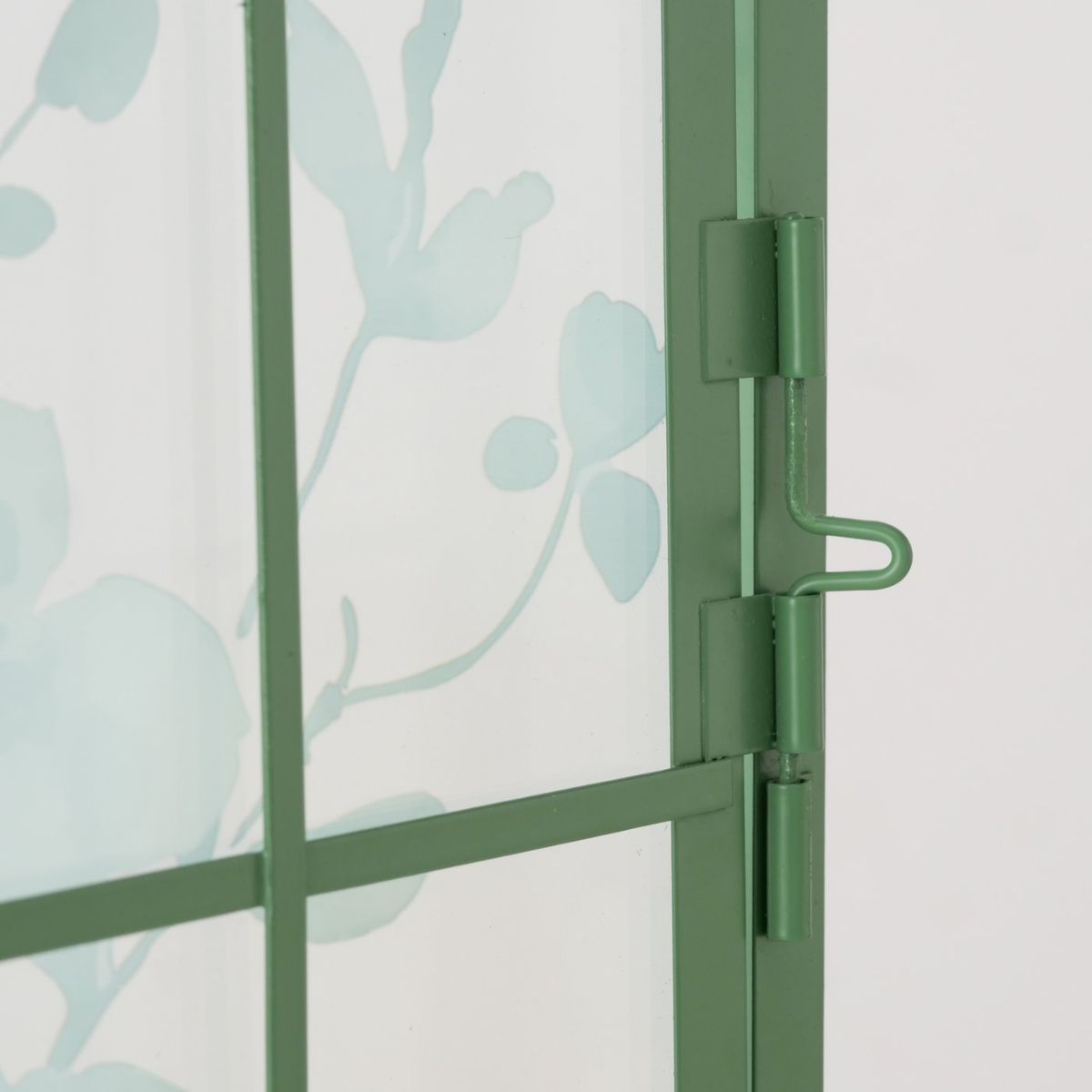 Set 2 felinare verzi din metal si sticla 36,2 / 25,5 cm Kate Boltze, 3, hectarul.ro