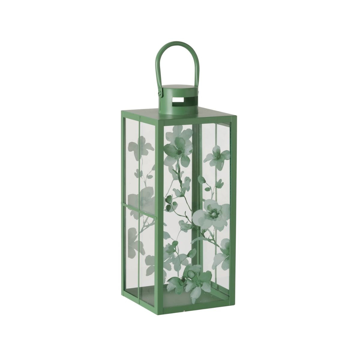 Set 2 felinare verzi din metal si sticla 36,2 / 25,5 cm Kate Boltze, 6, hectarul.ro