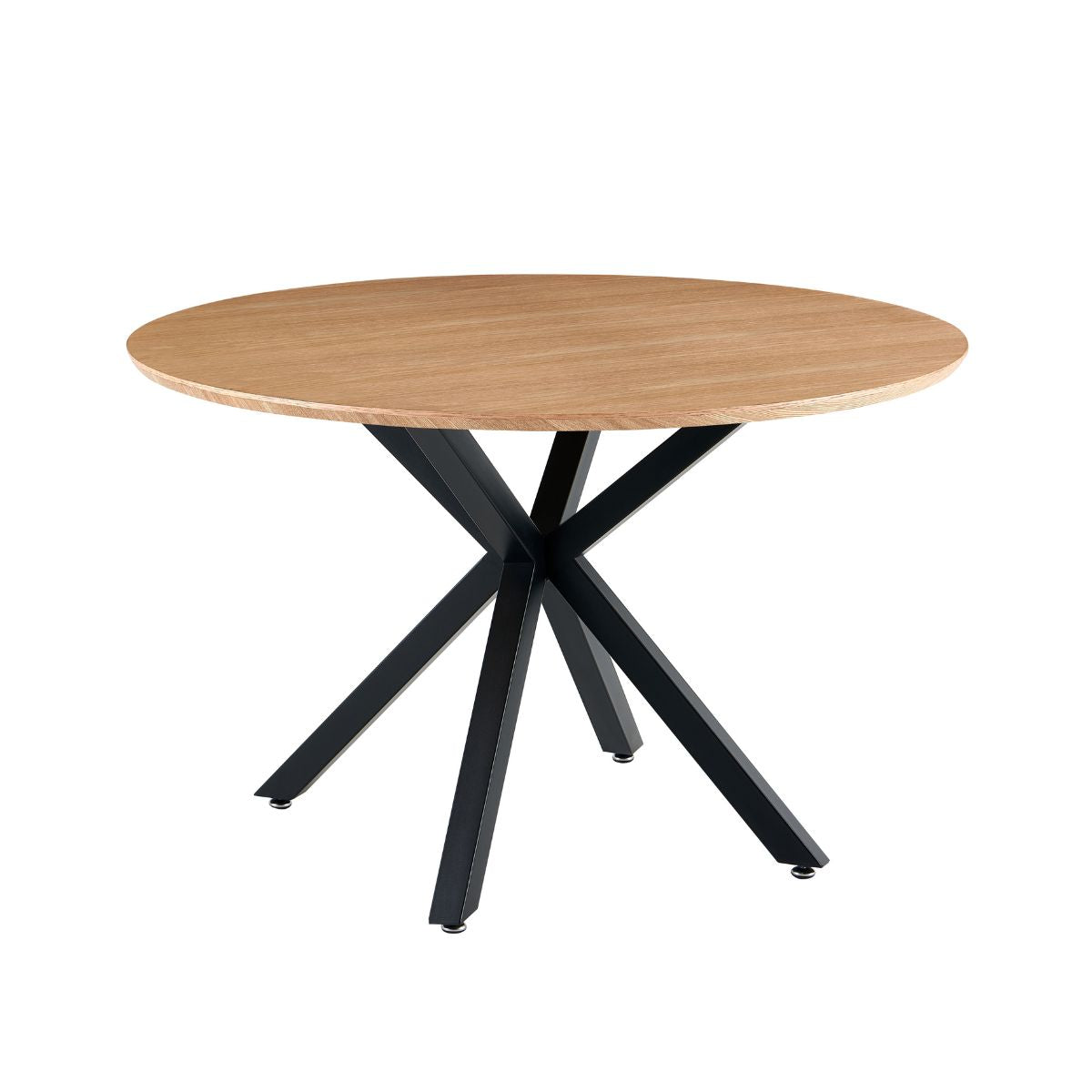 Masa de dining rotunda Ø120 cm cu blat din MDF furniruit Vega Ashwood Original, 1, hectarul.ro