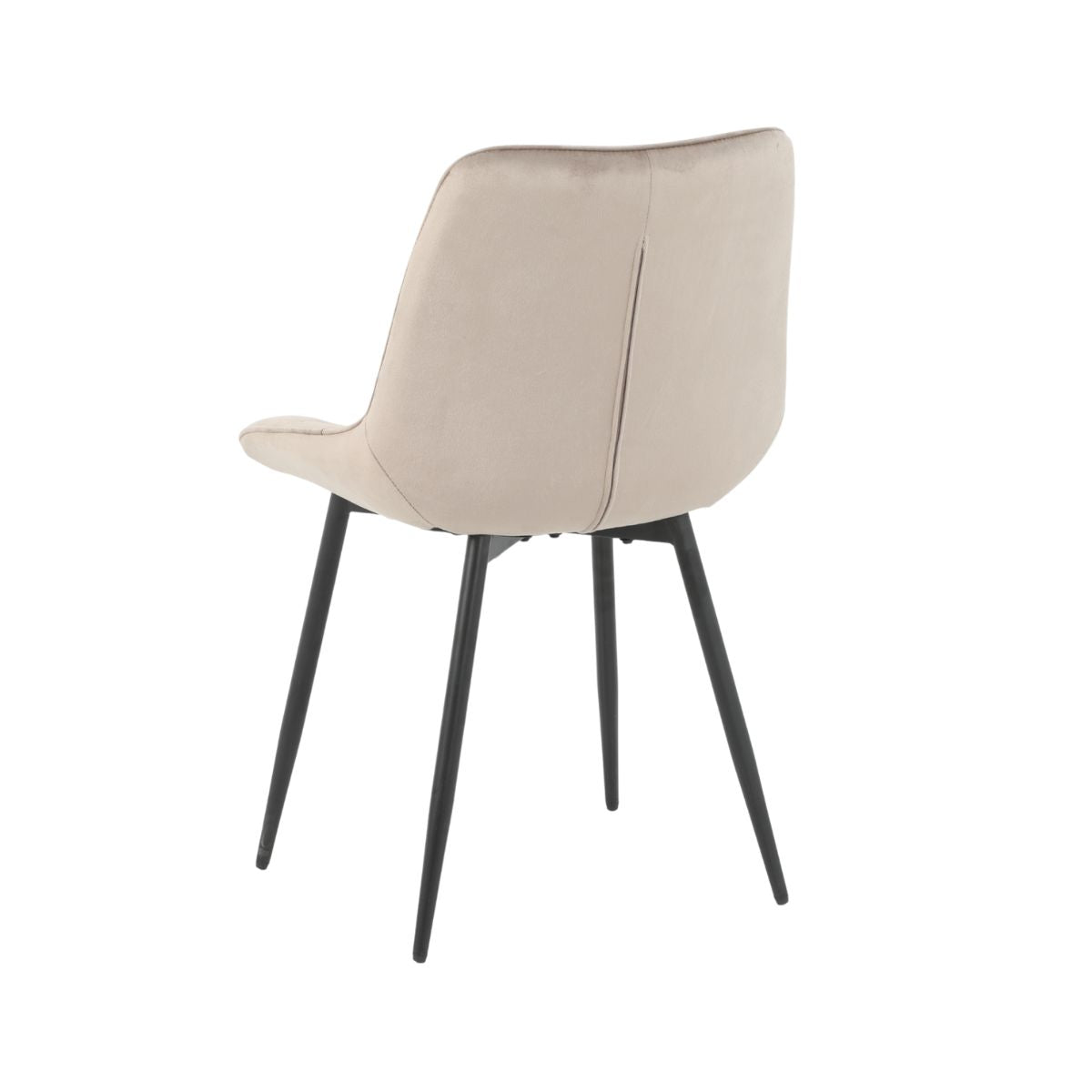 Scaun dining taupe cu cadru metalic fix si sezut textil, 60x60x80 cm, Lisse A866 HARO, 4, hectarul.ro