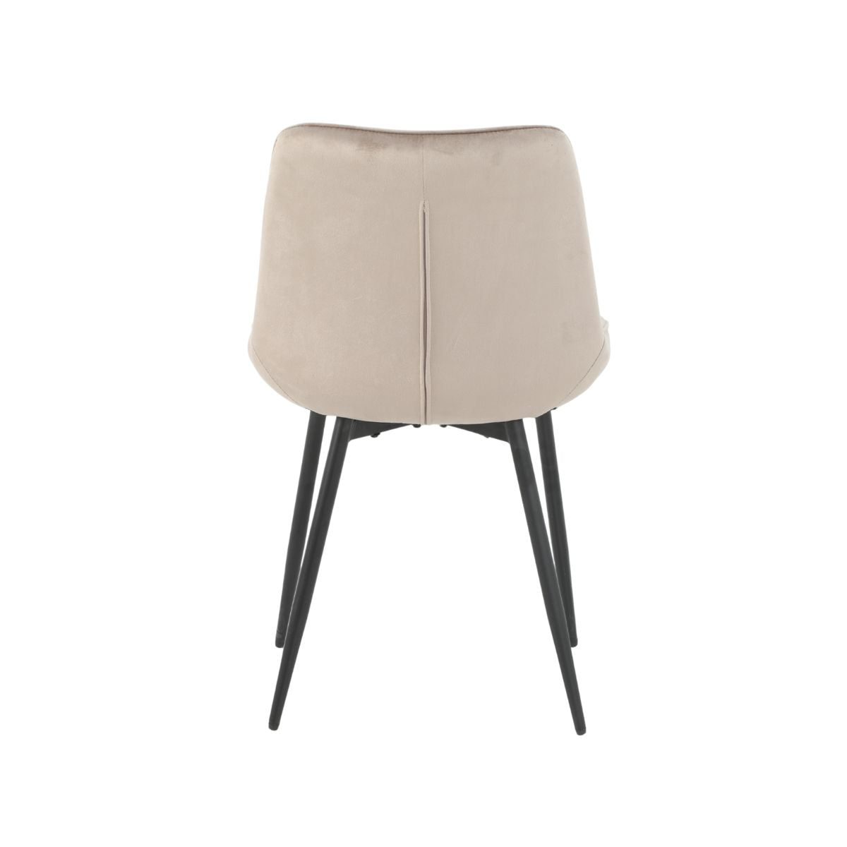 Scaun dining taupe cu cadru metalic fix si sezut textil, 60x60x80 cm, Lisse A866 HARO, 5, hectarul.ro