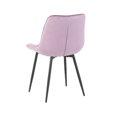 Scaun dining lila cu cadru metalic fix si sezut textil, 60x60x80 cm, Lisse A866 HARO
