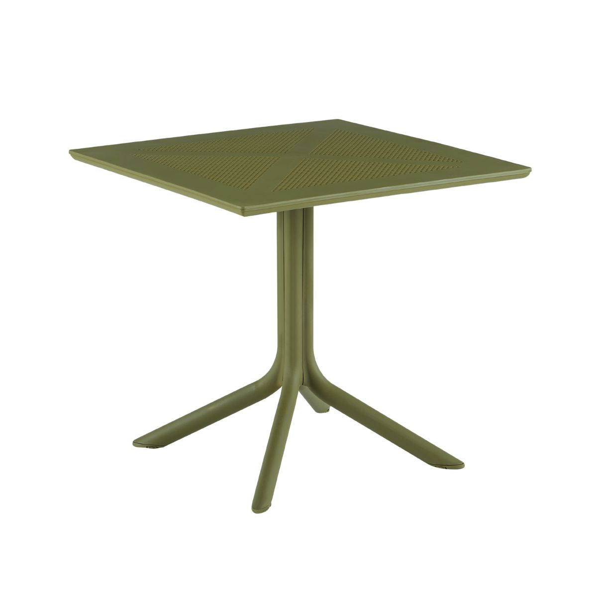 Masa terasa/gradina verde-oliv din polipropilena, 80x80x74 cm, Toledo Bistro, 3, hectarul.ro