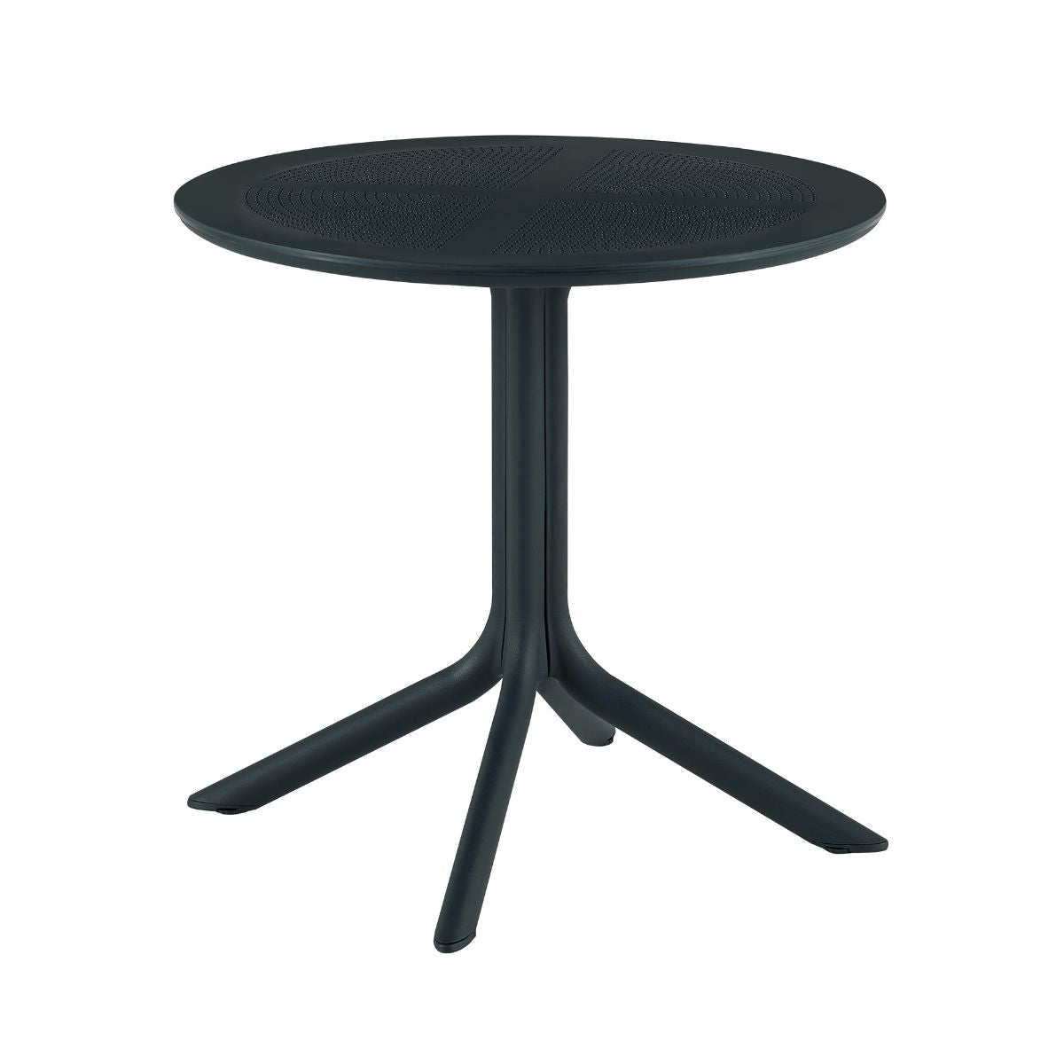 Masa terasa/gradina rotunda neagra din polipropilena, Ø80x74 cm, Toledo Bistro, 3, hectarul.ro