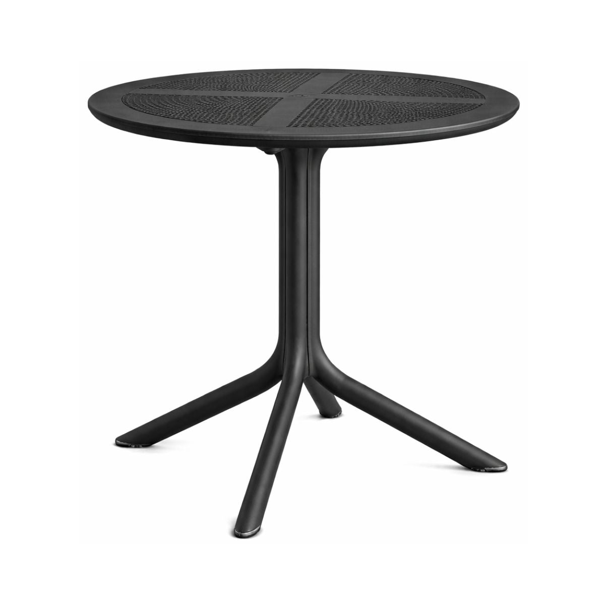 Masa terasa/gradina rotunda neagra din polipropilena, Ø80x74 cm, Toledo Bistro, 1, hectarul.ro