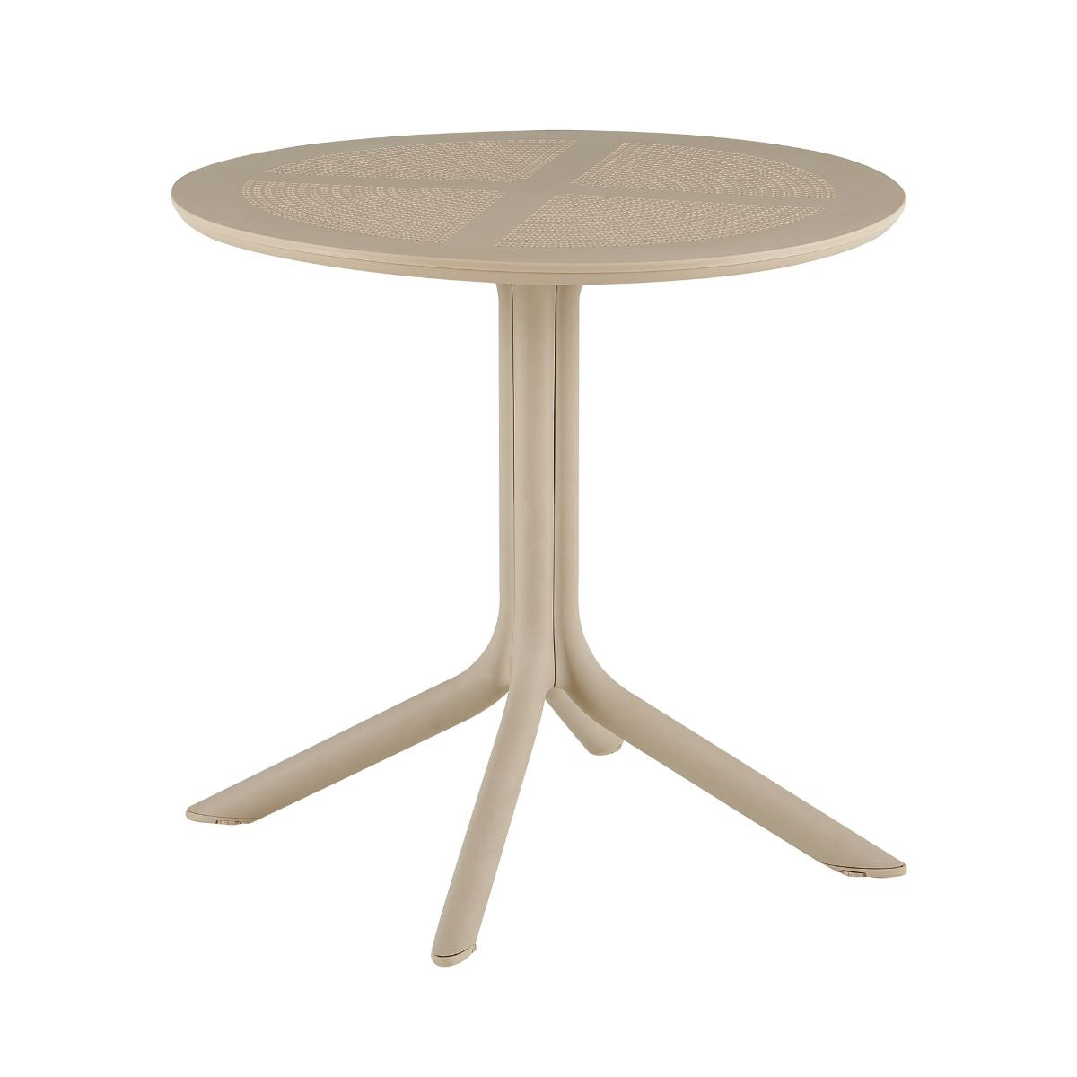 Masa terasa/gradina rotunda taupe din polipropilena, Ø80x74 cm, Toledo Bistro, 1, hectarul.ro