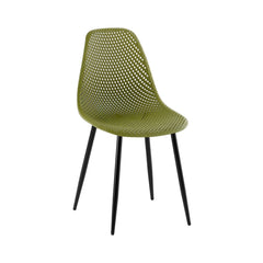 Scaun terasa/gradina verde-oliv din polipropilena si metal Solaris Haro