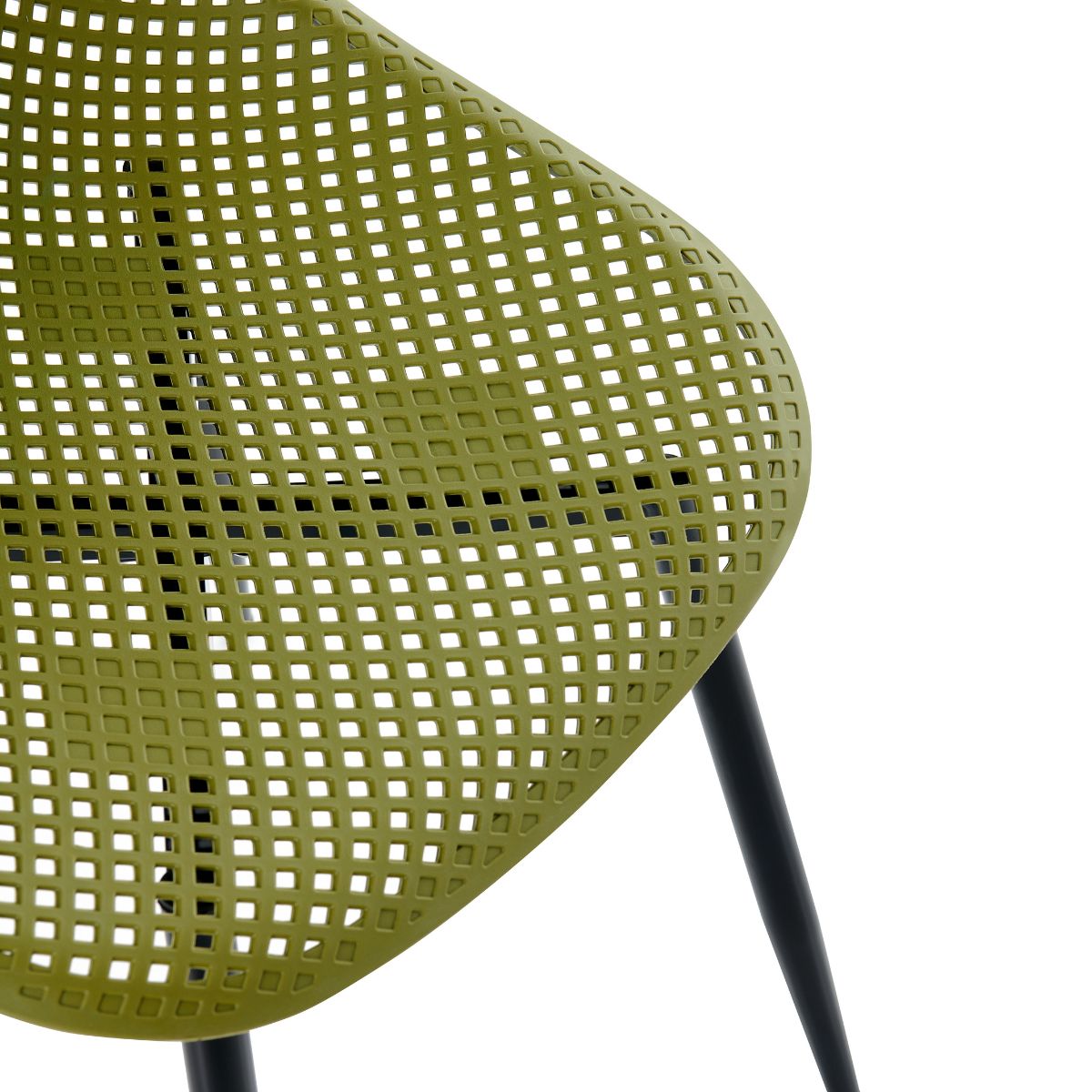 Scaun terasa/gradina verde-oliv din polipropilena si metal Solaris Haro, 3, hectarul.ro