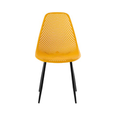 Scaun terasa/gradina galben-mango din polipropilena si metal Solaris Haro