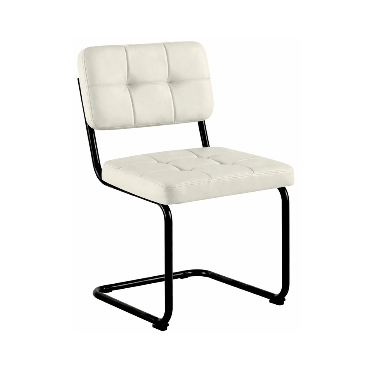 Scaun living/dining crem din piele artificiala si metal Oslo View Haro, 4, hectarul.ro