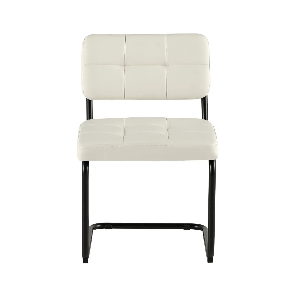 Scaun living/dining crem din piele artificiala si metal Oslo View Haro, 5, hectarul.ro