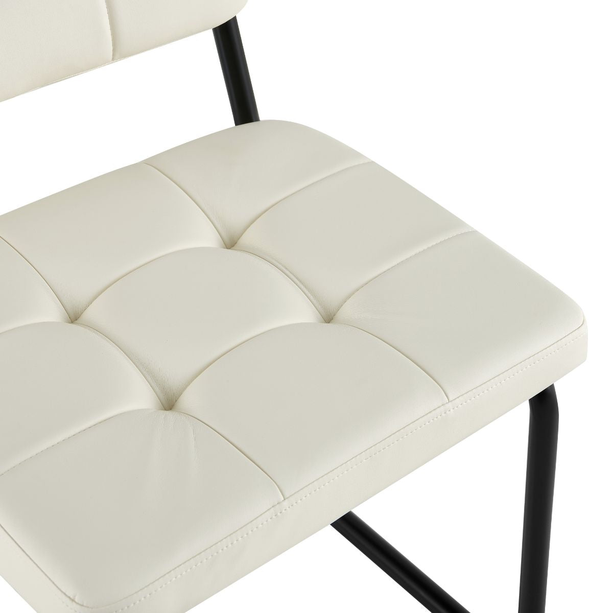 Scaun living/dining crem din piele artificiala si metal Oslo View Haro, 6, hectarul.ro