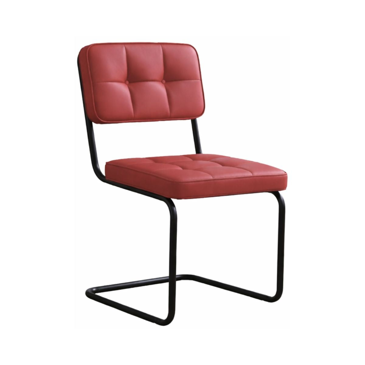 Scaun living/dining rosu din piele artificiala si metal Oslo View Haro, 6, hectarul.ro