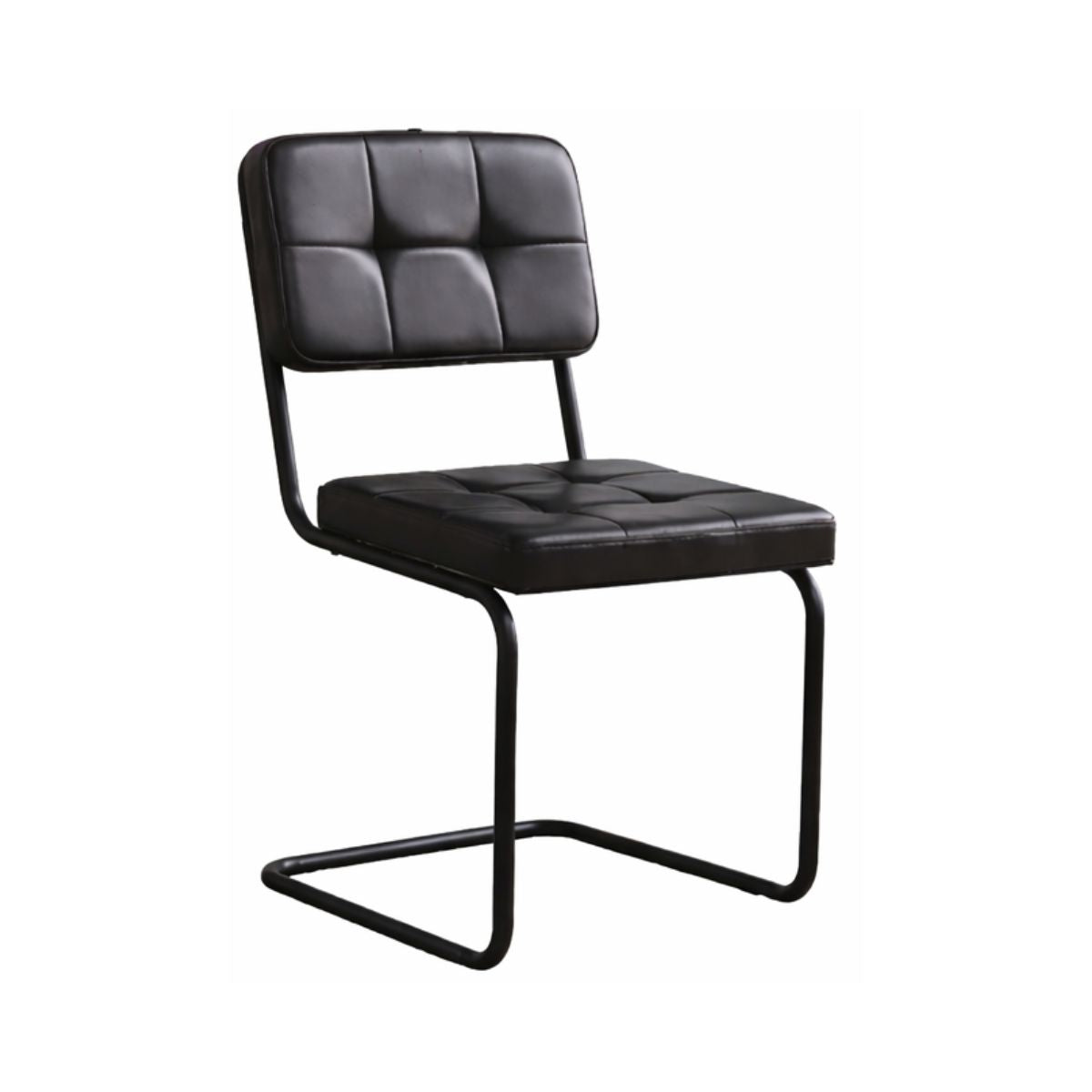 Scaun living/dining negru din piele artificiala si metal Oslo View Haro, 6, hectarul.ro